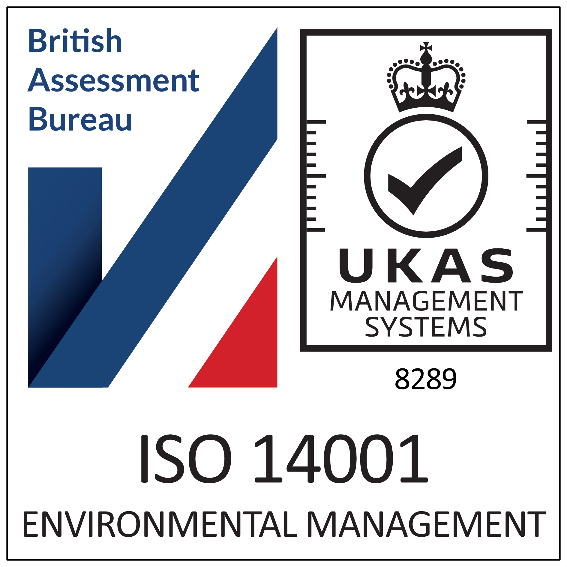 ISO 14001 Environmental Management — British Assessment Bureau, UKAS 8289